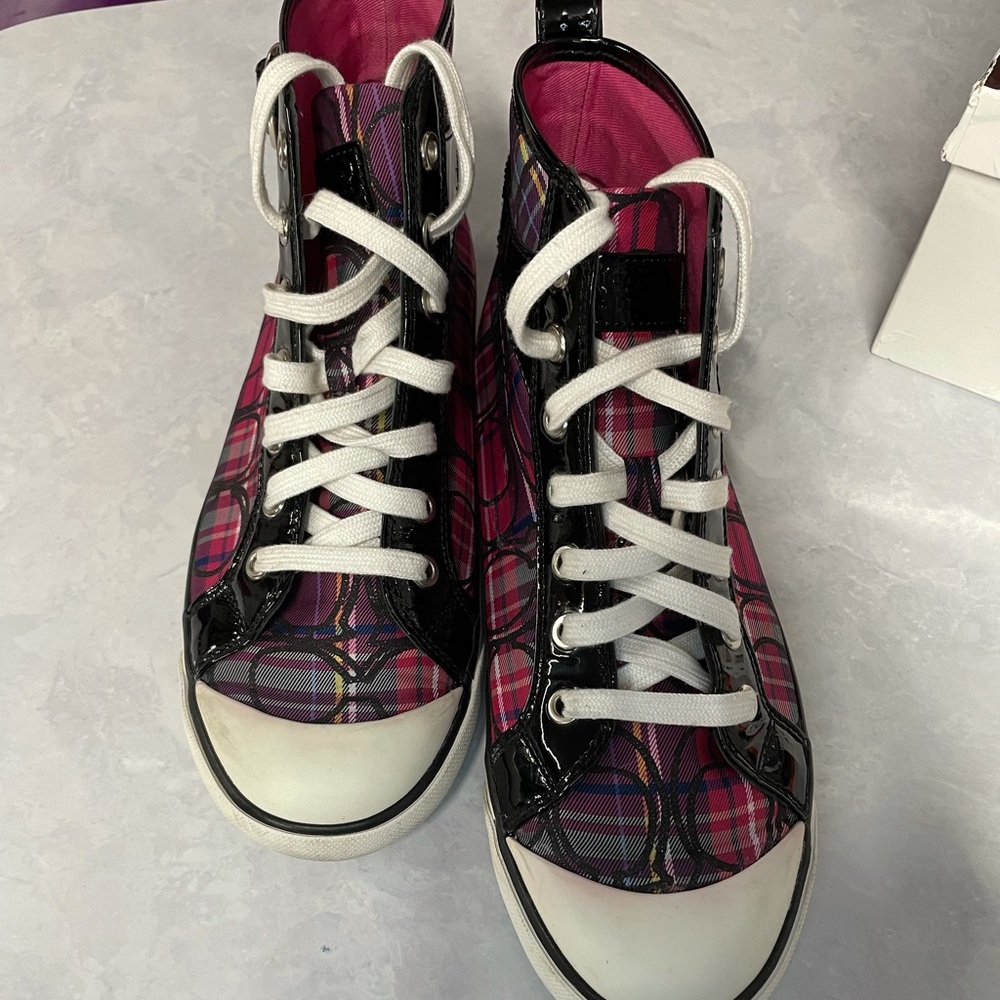 Coach Britney pink multi sneakers